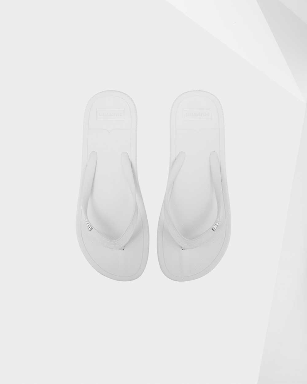 Hunter Original Women's Flip Flops NZ-51849Y White